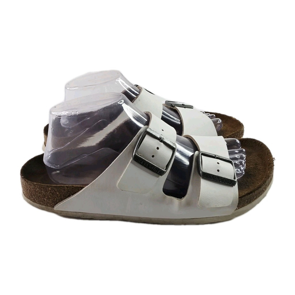 Birkenstock Shoes - Birkenstock Sandals Arizona White Slip On Comfort Slide Size 41 L10 M8